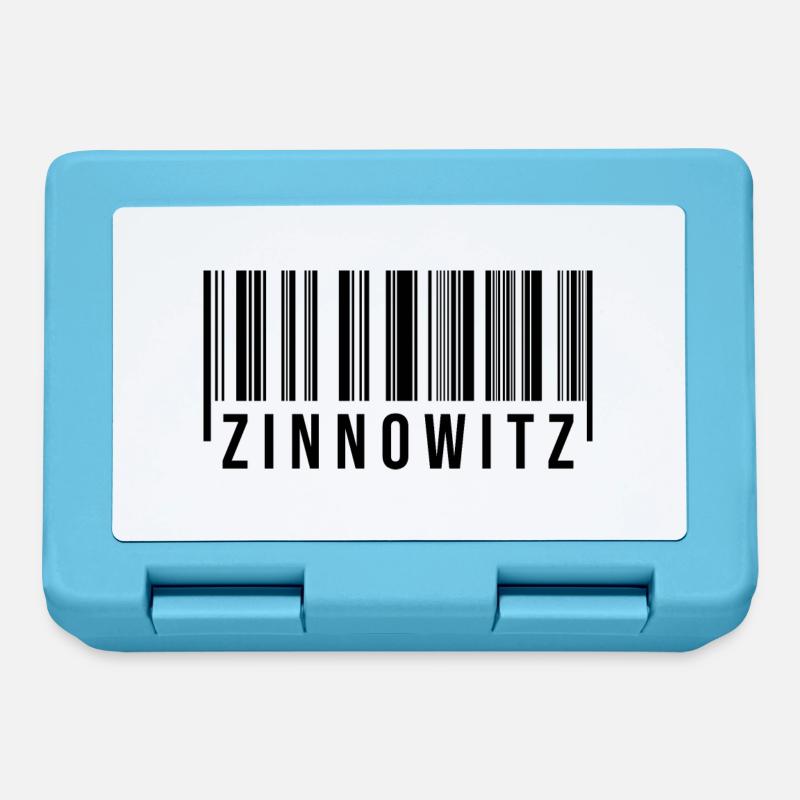 Zinnowitz Strichcode - Brotdose - Saphirblau