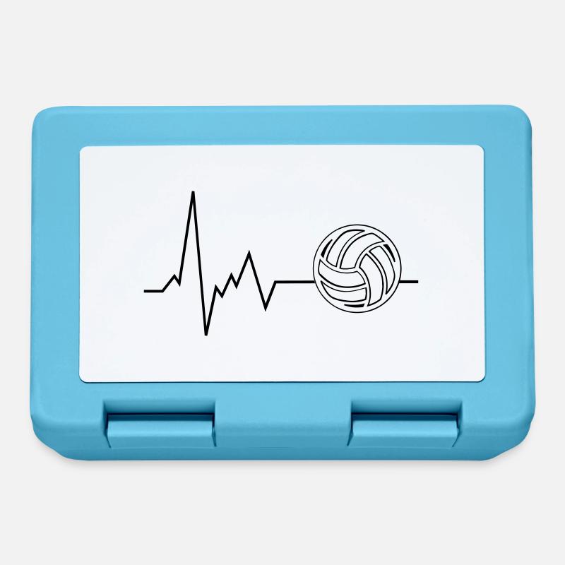 ECG de volley-ball Heartbeat - Boîte à goûter - bleu saphir