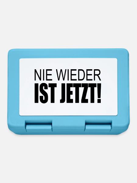 Nie wieder ist jetzt - Brotdose - Saphirblau
