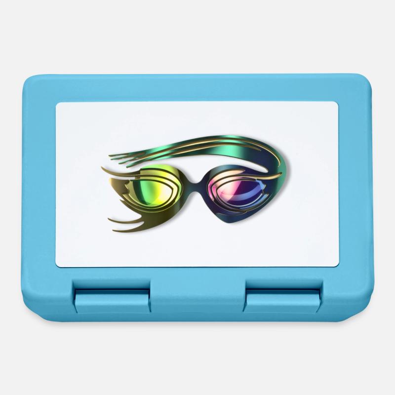 Lunettes de natation élégantes - Boîte à goûter - bleu saphir