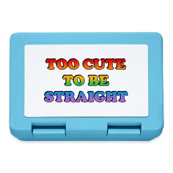 Too cute to be straight - Lunchbox - sapphire blue - Front