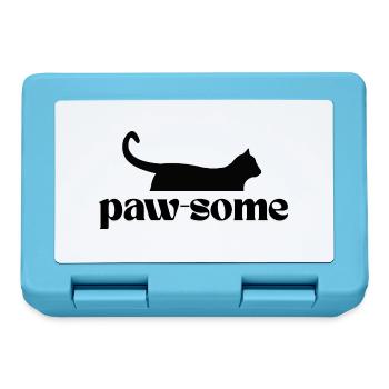 Paw-Some ! T-shirt pour tous les fans de chats - Boîte à goûter - bleu saphir - Devant