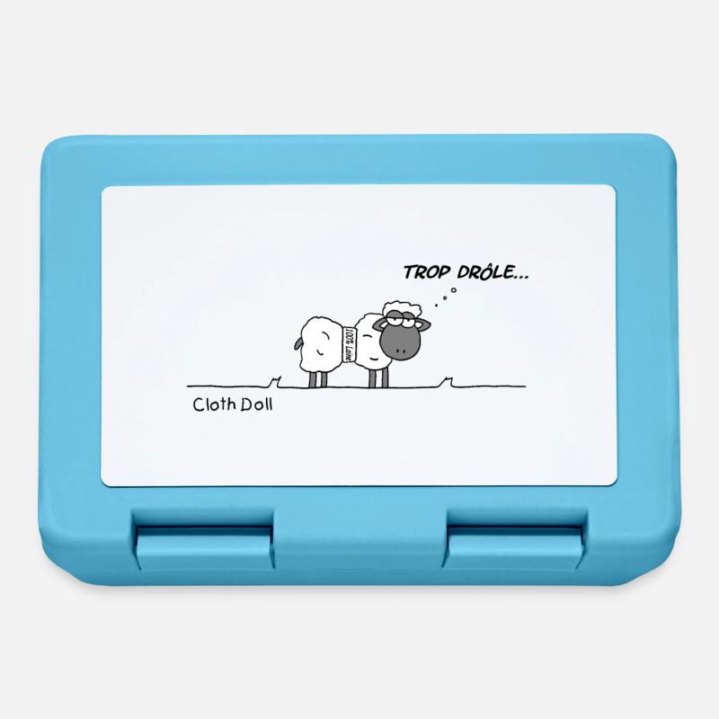 wool sheep - Lunchbox - sapphire blue