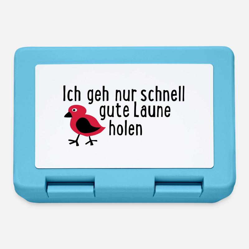 gute Laune - Brotdose - Saphirblau