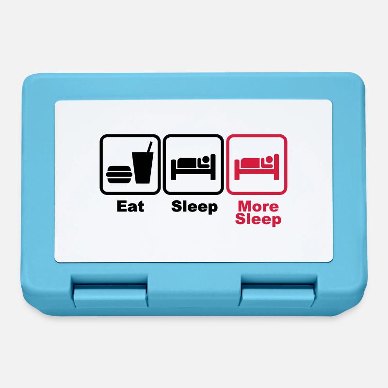 eat sleep more sleep 2c - Lunchbox - sapphire blue