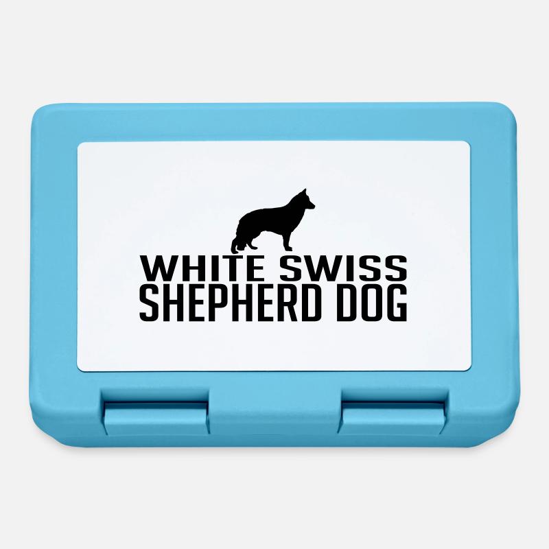 WHITE SWISS SHEPHERD DOG Chien de berger Wilsigns - Boîte à goûter - bleu saphir
