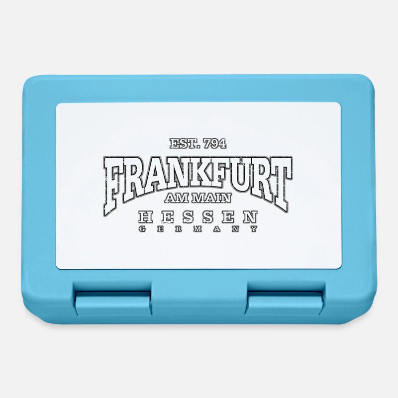 Frankfurt am Main (white oldstyle) - Brotdose - Saphirblau