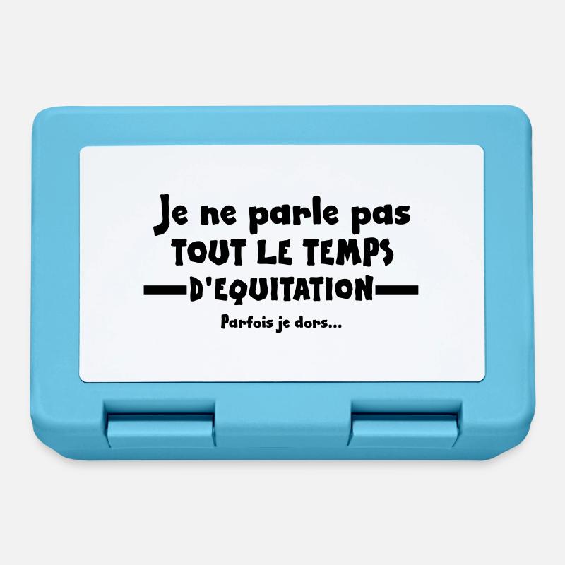 je ne parle pas que d equitation - Boîte à goûter - bleu saphir