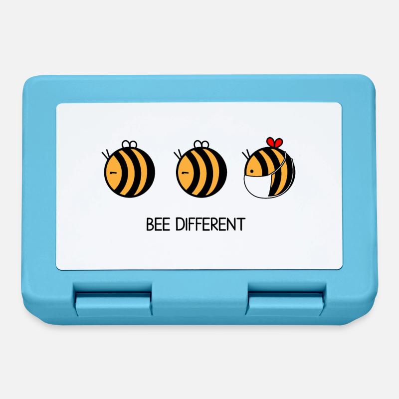 Bee Different geschenkidee Honig Spruch - Brotdose - Saphirblau