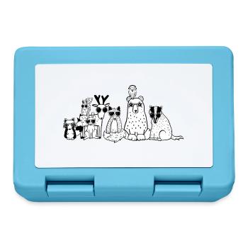 Des animaux cool de la forêt - Boîte à goûter - bleu saphir - Devant