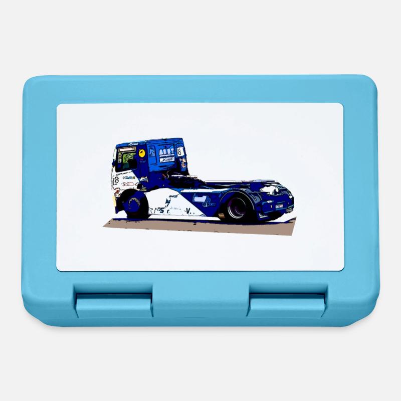camion - Boîte à goûter - bleu saphir