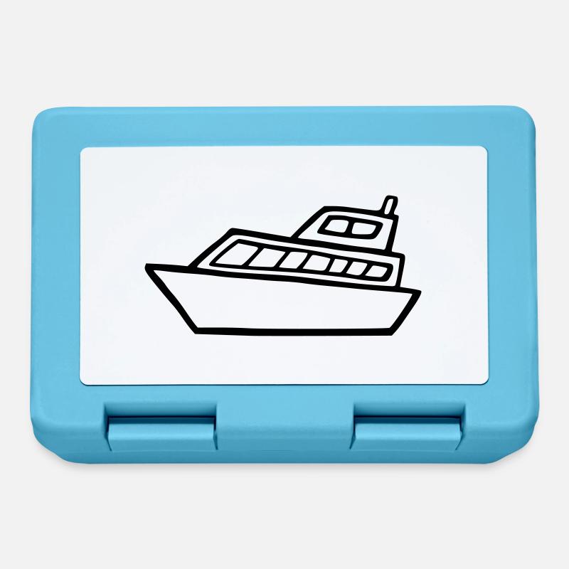 Bateau - Boîte à goûter - bleu saphir