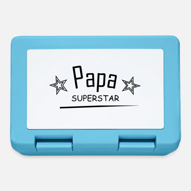 Papa Superstar - Boîte à goûter - bleu saphir