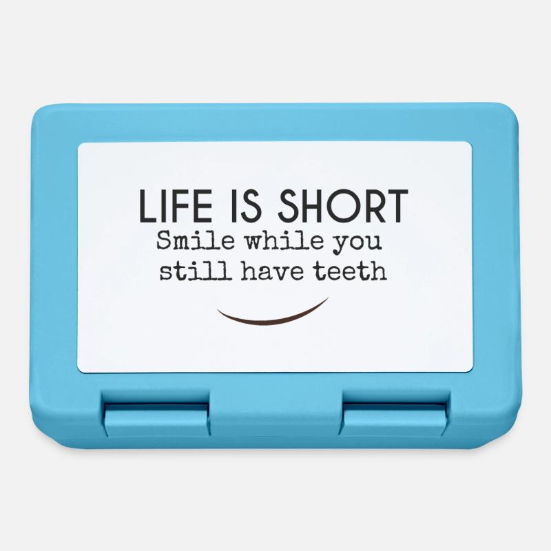 Life is short. Smile while you still have teeth - Lunchbox - sapphire blue