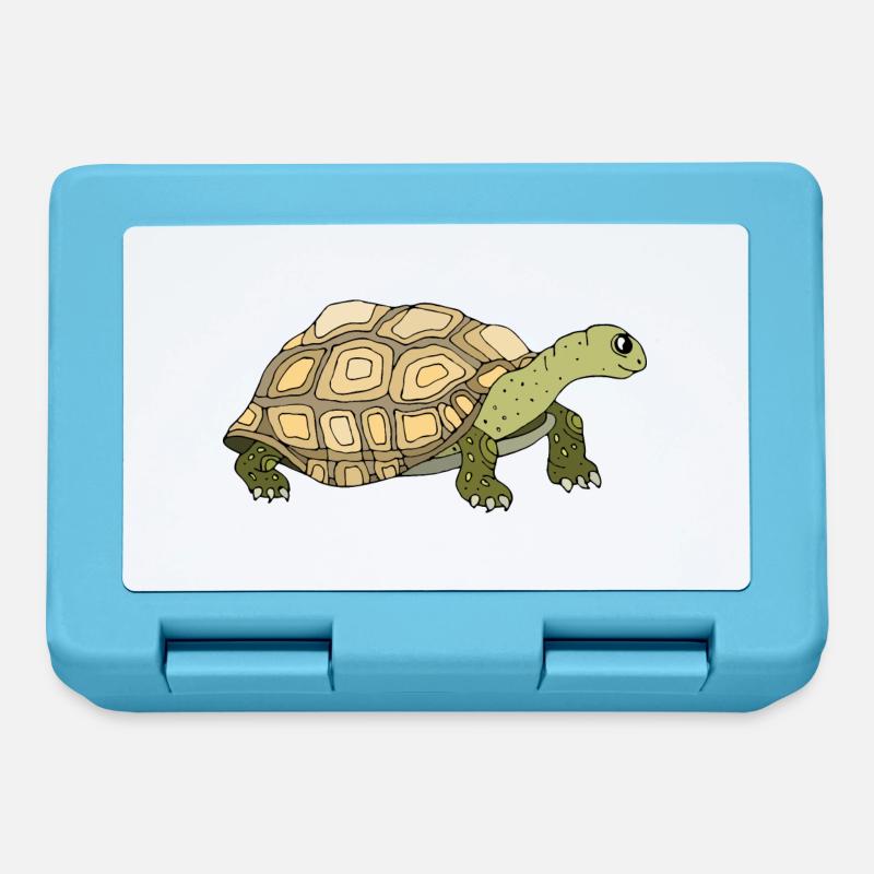 Tortue - Boîte à goûter - bleu saphir