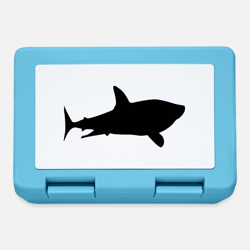 Silhouette de requin - Boîte à goûter - bleu saphir