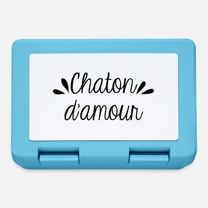 Chaton d'amour - Boîte à goûter - bleu saphir