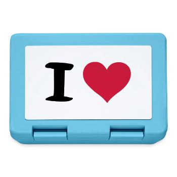 i heart - Boîte à goûter - bleu saphir - Devant