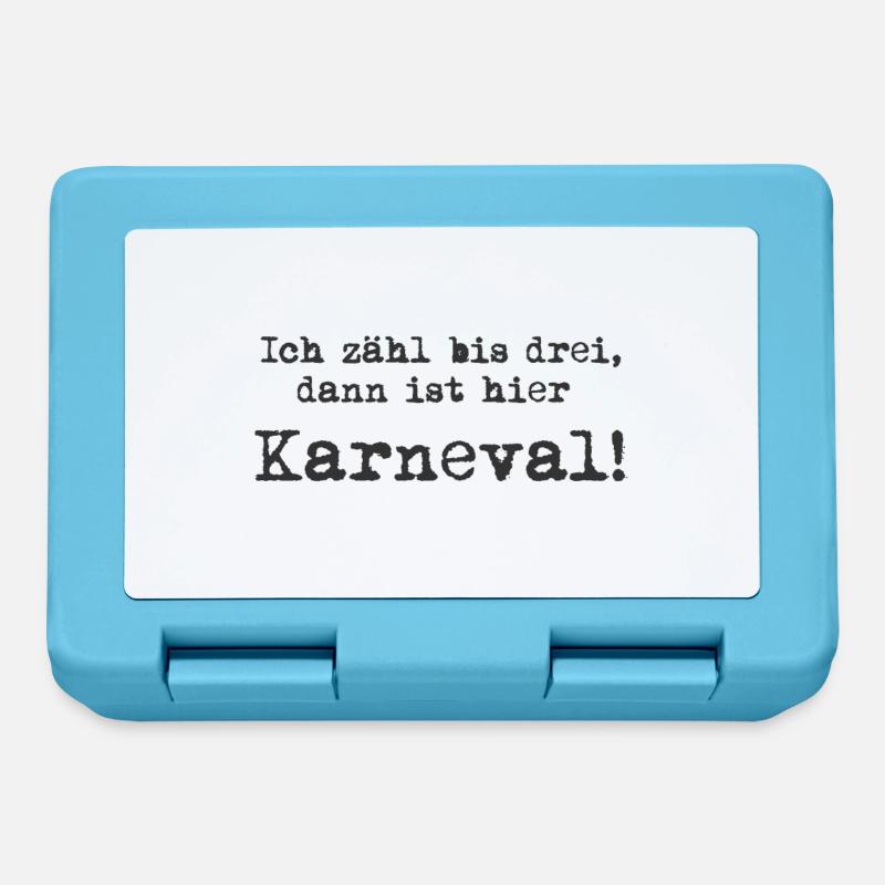 Karneval Fasching.Geschenk, Geschenkidee, T-Shirts - Brotdose - Saphirblau