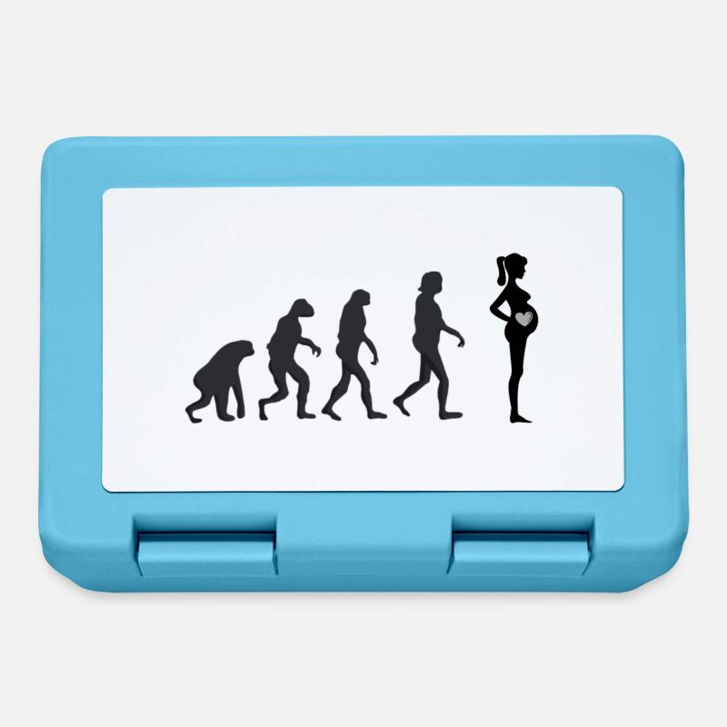 Pregnant - Human Evolution - Lunchbox - sapphire blue