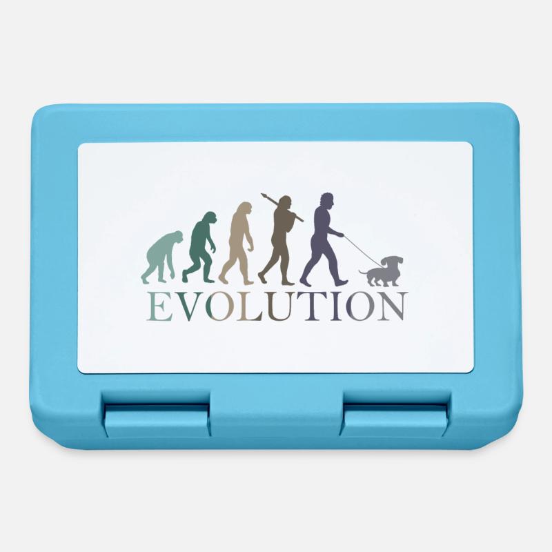 ÉVOLUTION DU TECKEL RÉTRO - Boîte à goûter - bleu saphir