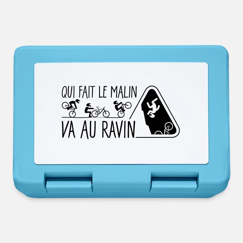 Qui fait le malin, va au ravin - Boîte à goûter - bleu saphir