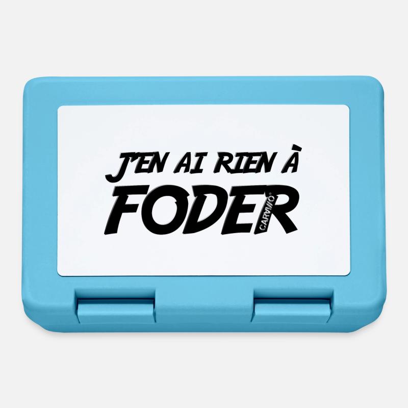 J'en ai rien a foder Noir - Boîte à goûter - bleu saphir