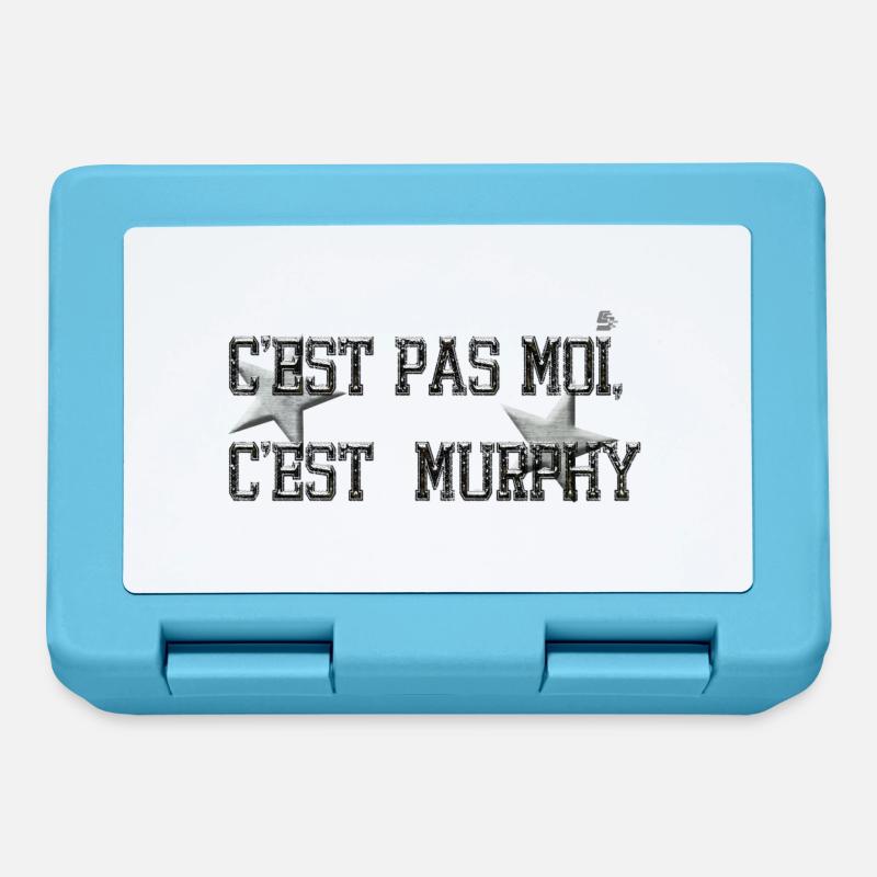 c est pas moi c est_ murphy by customstyle - Boîte à goûter - bleu saphir