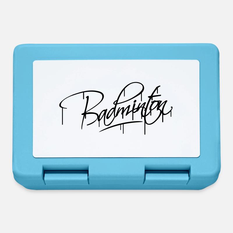 Badminton Graffiti Design - Brotdose - Saphirblau