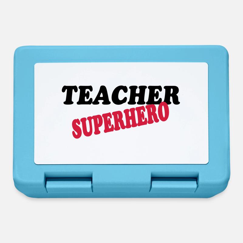 Teacher superhero - Lunchbox - sapphire blue