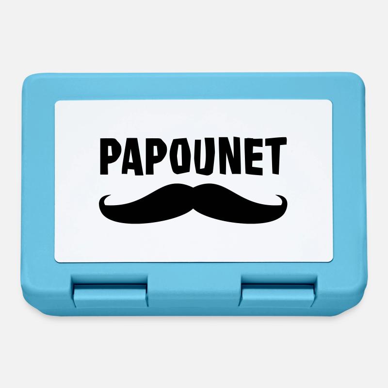 Papounet - Boîte à goûter - bleu saphir
