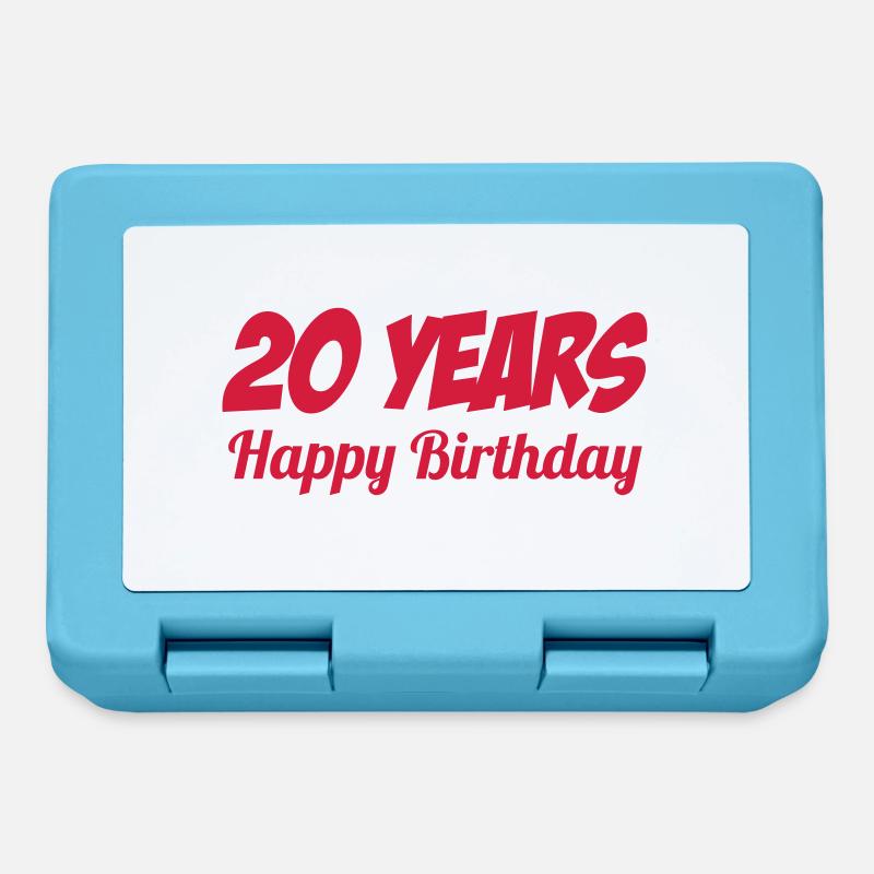 20 ans Joyeux Anniversaire ! - Boîte à goûter - bleu saphir