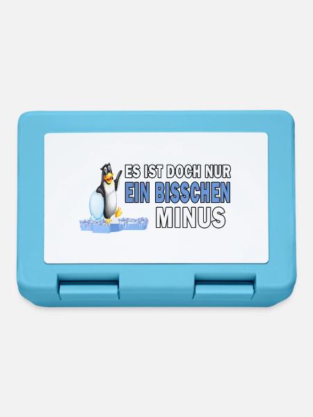 eisbaden pinguin motivation winterbader minus kalt - Brotdose - Saphirblau