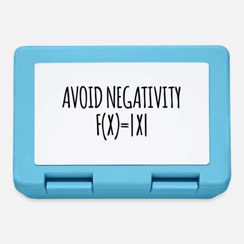 Avoid negativity Math School Gift Teacher - Lunchbox - sapphire blue