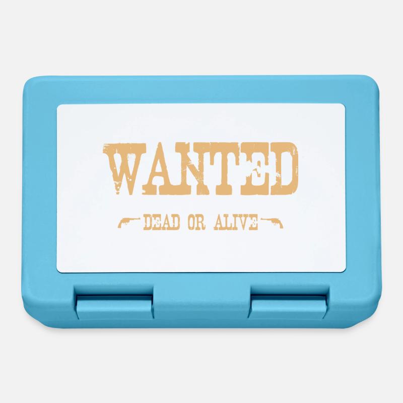 Wanted - Dead or alive - Boîte à goûter - bleu saphir