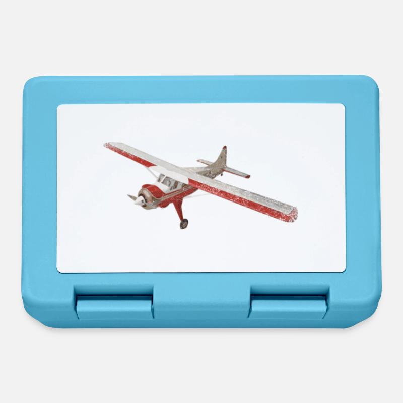 Flugzeug - Brotdose - Saphirblau