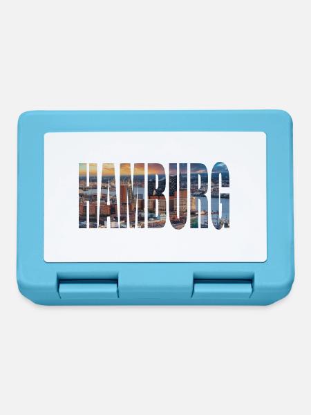 HAMBURG SKYLINE - Brotdose - Saphirblau