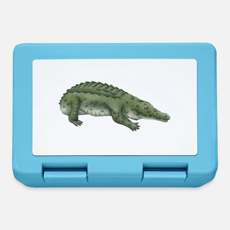 Crocodile - Boîte à goûter - bleu saphir
