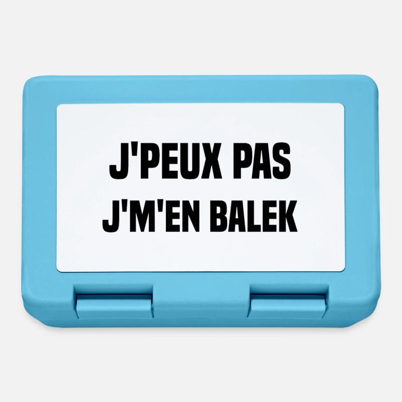 J'peux pas j'm'en balek - Boîte à goûter - bleu saphir