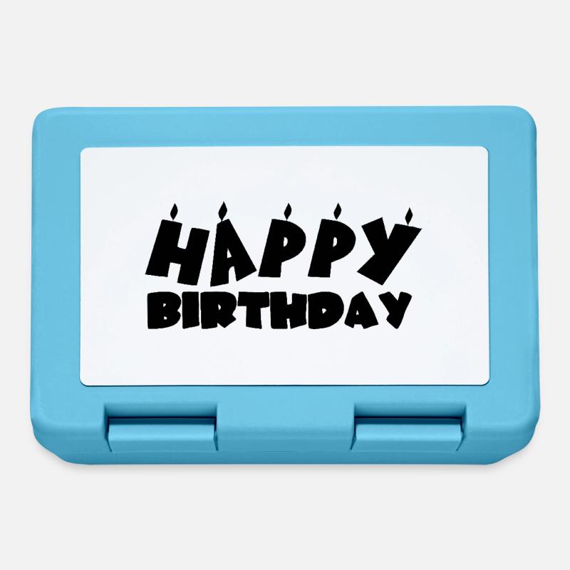 Bon anniversaire - Boîte à goûter - bleu saphir