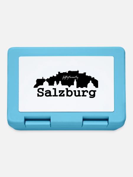 Skyline of Salzburg/Austria - Brotdose - Saphirblau