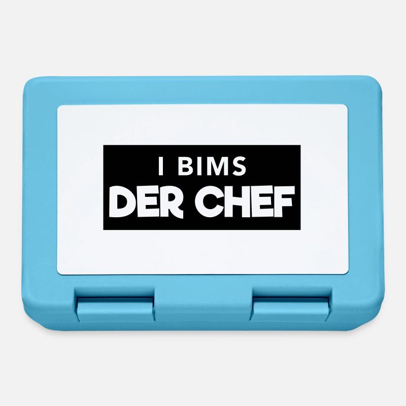 i bims der Chef - Brotdose - Saphirblau