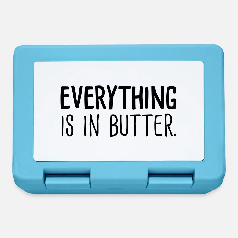 everything is in butter - Brotdose - Saphirblau