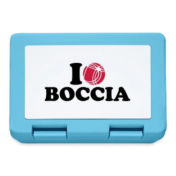 I love Boccia - Boîte à goûter - bleu saphir - Devant