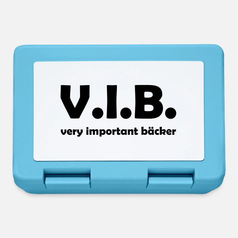bäcker Hobbybäcker Bäckerei lustiger VIB Spruch - Brotdose - Saphirblau