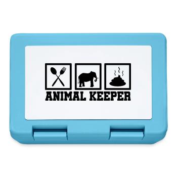Retro Graphic Animal Keeper Zoo Keeper Animal Love - Brotdose - Saphirblau - Vorne