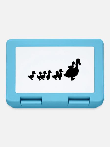 family ducks - Lunchbox - sapphire blue