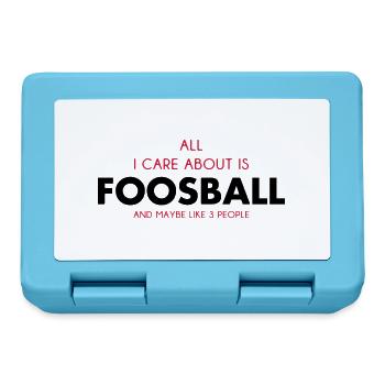 all i care about is foosball - Lunchbox - sapphire blue - Front