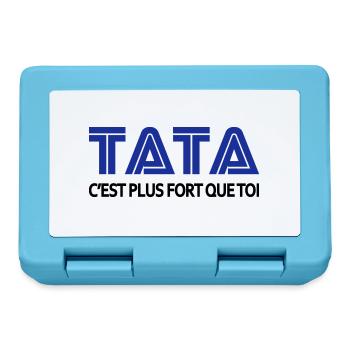 Tata c'est plus fort que toi - Boîte à goûter - bleu saphir - Devant