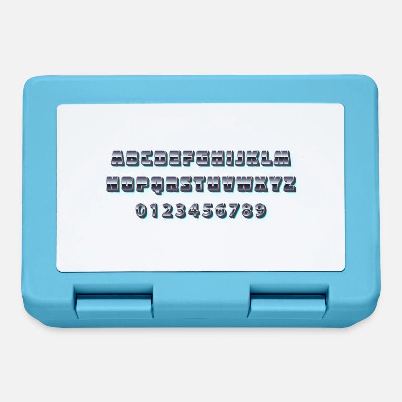 Alphabet d’arcade - Boîte à goûter - bleu saphir
